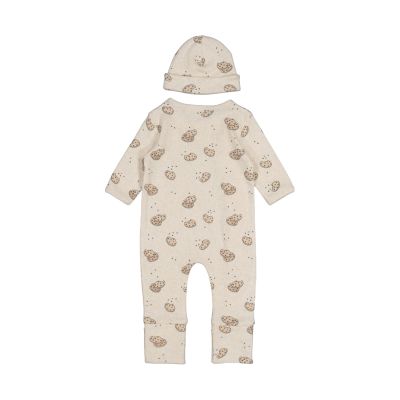 Feetje Geschenkset 1 delig pak + muts Offwhite Melange Maat 44 Feetje Geschenkset 1 delig pak + muts Offwhite Melange Maat 44