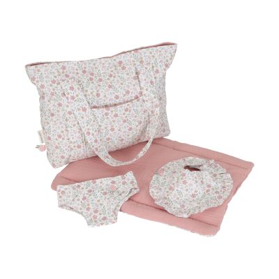 Sac à langer Little Dutch - Fleurs et papillons - Rose