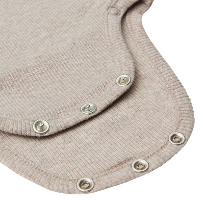 Noppies Romper Rib Nino Taupe Melange 50 Noppies Romper Rib Nino Taupe Melange 50