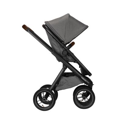 Dubatti One E5 2-in-1 Kinderwagen Black/Dark Brown - Grey