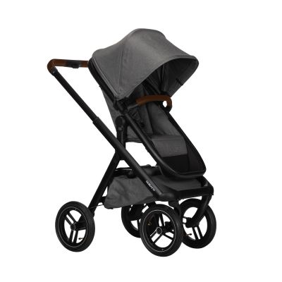 Dubatti One E5 2-in-1 Kinderwagen Black/Dark Brown - Grey