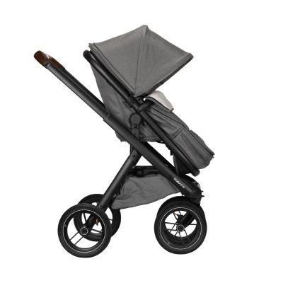 Dubatti One E5 2-in-1 Kinderwagen Black/Dark Brown - Grey