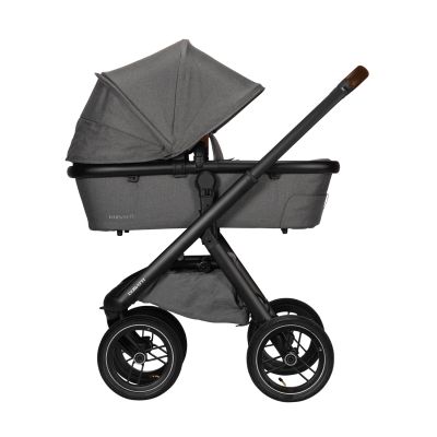 Dubatti One E5 2-in-1 Kinderwagen Black/Dark Brown - Grey