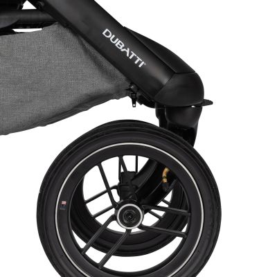 Dubatti One E5 2-in-1 Kinderwagen Black/Dark Brown - Grey