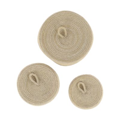 Puck Manden Set van 3 Natural Puck Manden Set van 3 Natural