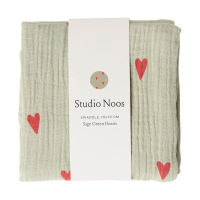 Studio Noos Swaddle - Hearts - 70x70 cm