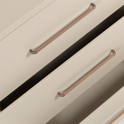 TWF Ledikant 70 x 140 - Commode XL 3 Laden 1 Deur Metaal - Hanglegkast XL 3 Deuren 2 Lade Salerno Metaal
