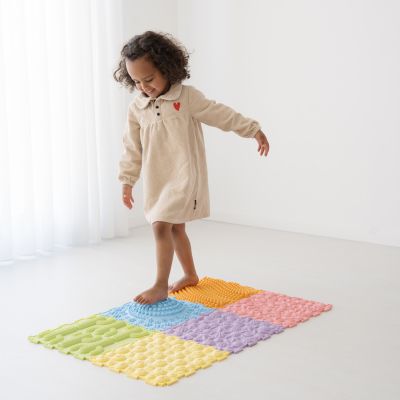 Sense2Play Sensory Path Textuurtegels - 6 Stuks - Pastel