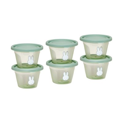Nijntje Bewaarpotjes Set - 120 ml - 6 Stuks - Groen Nijntje Bewaarpotjes Set - 120 ml - 6 Stuks - Groen