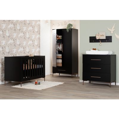 TWF Meegroeibed - Commode 3 Laden - Hanglegkast 2 Deuren 1 Lade Modena Metaal
