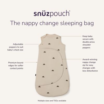 SnüzPouch Slaapzak - 0-6 Mnd - Sand Cloud SnüzPouch Slaapzak - 0-6 Mnd - Sand Cloud