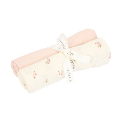 Little Dutch Swaddle Doeken - (Set van 2) - 70 x 70 cm - tetra - Fairy Blossom/Blossom