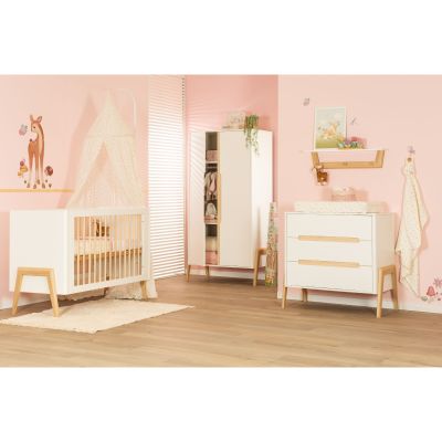 TWF Ledikant 70 x 140 Incl. Juniorzijde - Commode 3 Laden - Hanglegkast Larvik TWF Ledikant 70 x 140 Incl. Juniorzijde - Commode 3 Laden - Hanglegkast Larvik