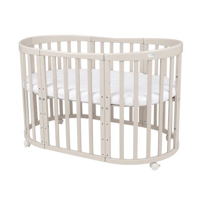 Lit combiné ovale Waldin 7-en-1 - Matelas inclus