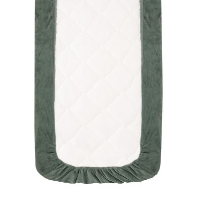 Witlof For Kids Ledikantdeken Tuck-Inn Forest Green Velvet Rib 60 x 120 cm