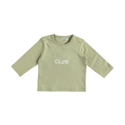 T-shirt Babylook Do Nothing Club - Gris mousse
