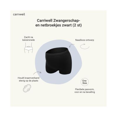 Carriwell Zwangerschaps Netbroekjes Zwart 2 Stuks Carriwell Zwangerschaps Netbroekjes Zwart 2 Stuks