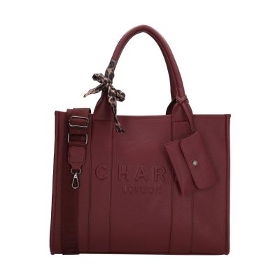 Charm London Laptoptas - Bond - 15,6 Inch - Bordeaux Rood