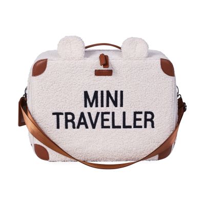 Valise pour enfants Childhome Teddy Mini Traveller - Offwhite