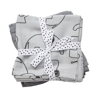 Done by Deer Contour Omslagdoek - 2 stuks - Grey Done by Deer Contour Omslagdoek - 2 stuks - Grey