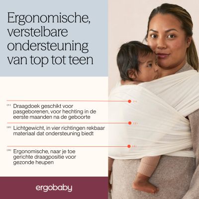 Ergobaby Aura Wrap Draagdoek - Cream