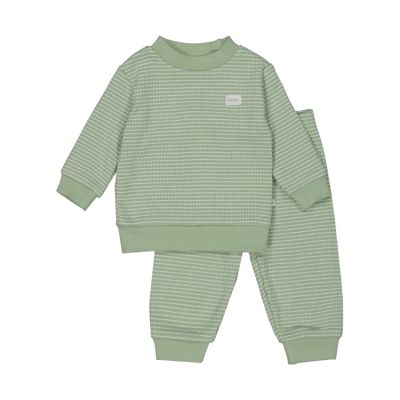 Feetje Wafel Pyjama - Maat 86 - Groen Melange 