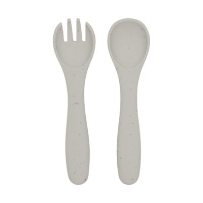 Kikkaboo Vork En Lepel - Platina Siliconen - Zand