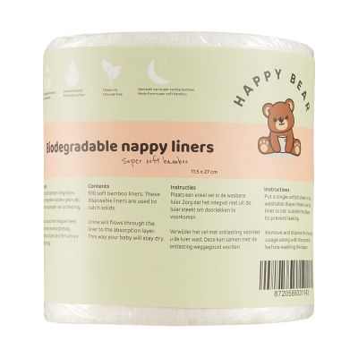 HappyBear Inlegvellen Bamboo 1 Rol (100 vellen) 
