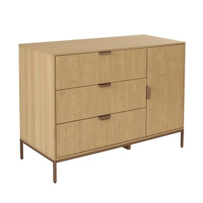 TWF Ledikant 70 x 140 + Commode 3 Laden 1 Deur + Hanglegkast - Java