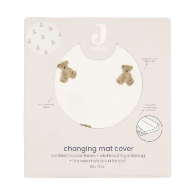 Jollein Mini Teddy Bear Aankleedkussenhoes Jersey - 50 x 70 cm Jollein Mini Teddy Bear Aankleedkussenhoes Jersey - 50 x 70 cm