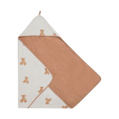 Jollein Badcape Stripe Terry - Badstof - 75x75 cm - Teddy Bear