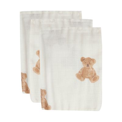Jollein Washandje tetra Teddy Bear 3-pack