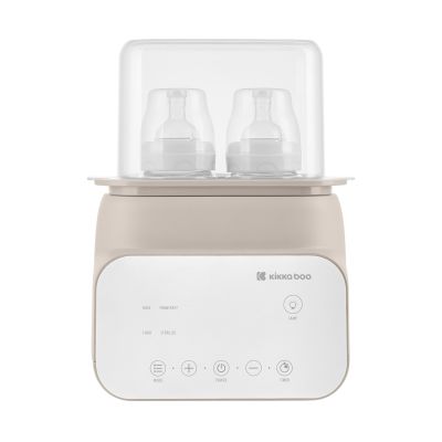 Kikkaboo Handy 4-in-1 Dubbele Flessenwarmer - Beige Kikkaboo Handy 4-in-1 Dubbele Flessenwarmer - Beige