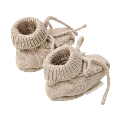Little Dutch Gebreide Slofjes - Soft Beige Melée - 44-56