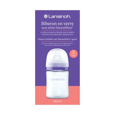 Lansinoh Natural Wave Fles - Glas - 240ml