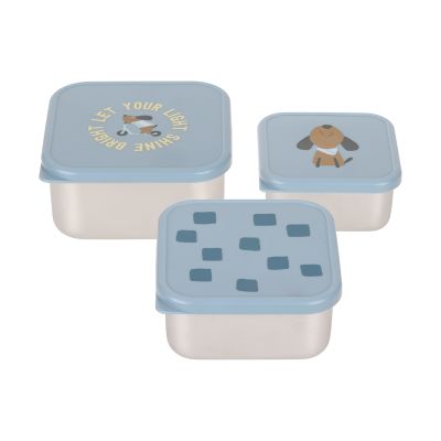 Lässig Pattern Party Snackbox - Roestvrij Staal - 3 Stuks