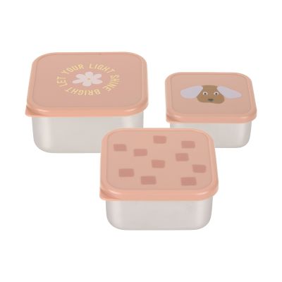 Lässig Pattern Party Snackbox - Roestvrij Staal - 3 Stuks