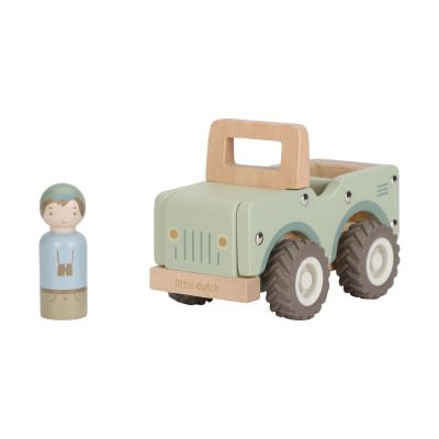 Little Dutch Safari Friends : voiture de safari en bois