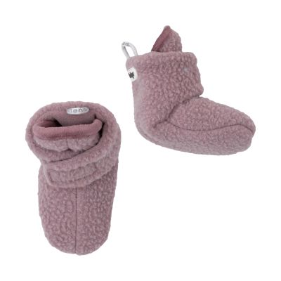 Lodger Chaussons - 3 à 6 mois - Polaire Teddy - Rose