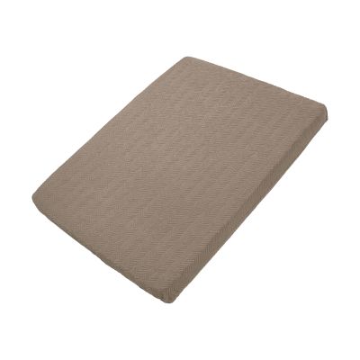 Meyco Deluxe Jacquard Chevron Boxmatrashoeslaken - 75 x 95 cm - Dark Taupe  