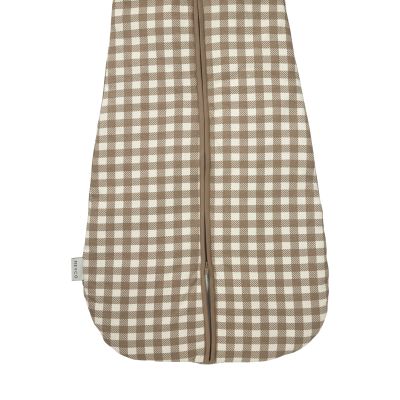 Meyco Vichy Square Gevoerde Slaapzak Met Afritsbare Mouwen - 60 cm - Jersey - Dark Taupe Meyco Vichy Square Gevoerde Slaapzak Met Afritsbare Mouwen - 60 cm - Jersey - Dark Taupe
