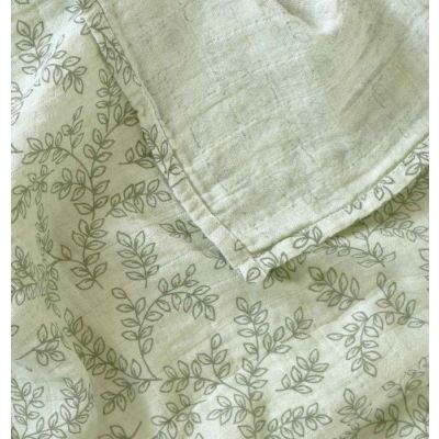 A Little Lovely Company Leaves Tetra Doek XL - Sage A Little Lovely Company Leaves Tetra Doek XL - Sage