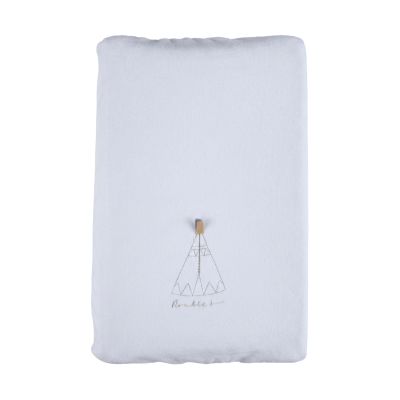 Noukie's Moon Feathers Aankleedkussenhoes - Wit