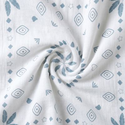 Noukie's Moon Feathers Tetra Doeken - 3 Stuks - 70 x 70 cm - Beige/Blauw