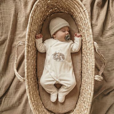 Noukie's Raku Pyjama - Maat 44 - Velours - Ecru Noukie's Raku Pyjama - Maat 44 - Velours - Ecru