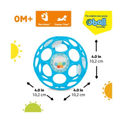 Oball Rammelaar - Easy-Grasp Toy - Lichblauw Oball Rammelaar - Easy-Grasp Toy - Lichblauw