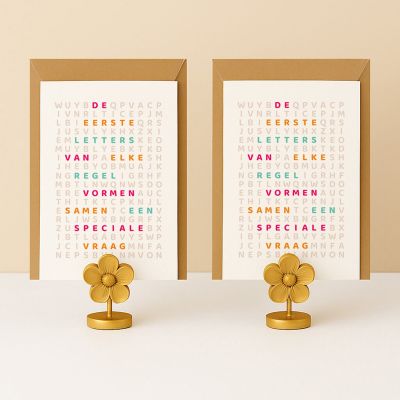 Idea Factory Letter Cards With Envelopes - 2 Pieces - Will You Be My Meter / Peter ?