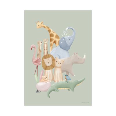 Little Dutch Safari Friends Poster - A3