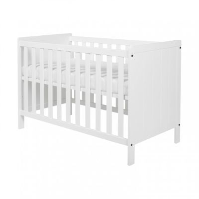 Europe Baby Ralph Ledikant 60 x 120 cm/Commode 3 Laden/Hanglegkast 2 Deuren - Wit Europe Baby Ralph Ledikant 60 x 120 cm/Commode 3 Laden/Hanglegkast 2 Deuren - Wit