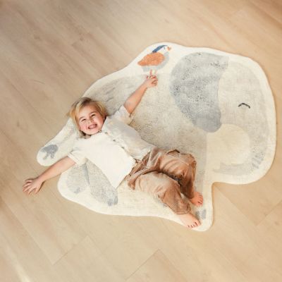 Little Dutch Olifant Vloerkleed - 120 x 110 cm - Grijs